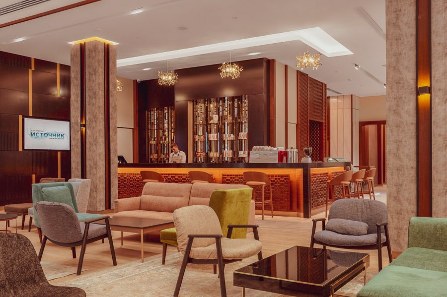 Лобби бар Звездное небо в санатории Источник в городе Железноводске - фотография