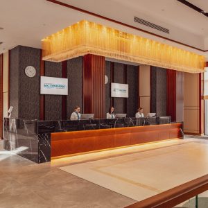 Ресепшн в санатории Источник в городе Железноводске - фотография